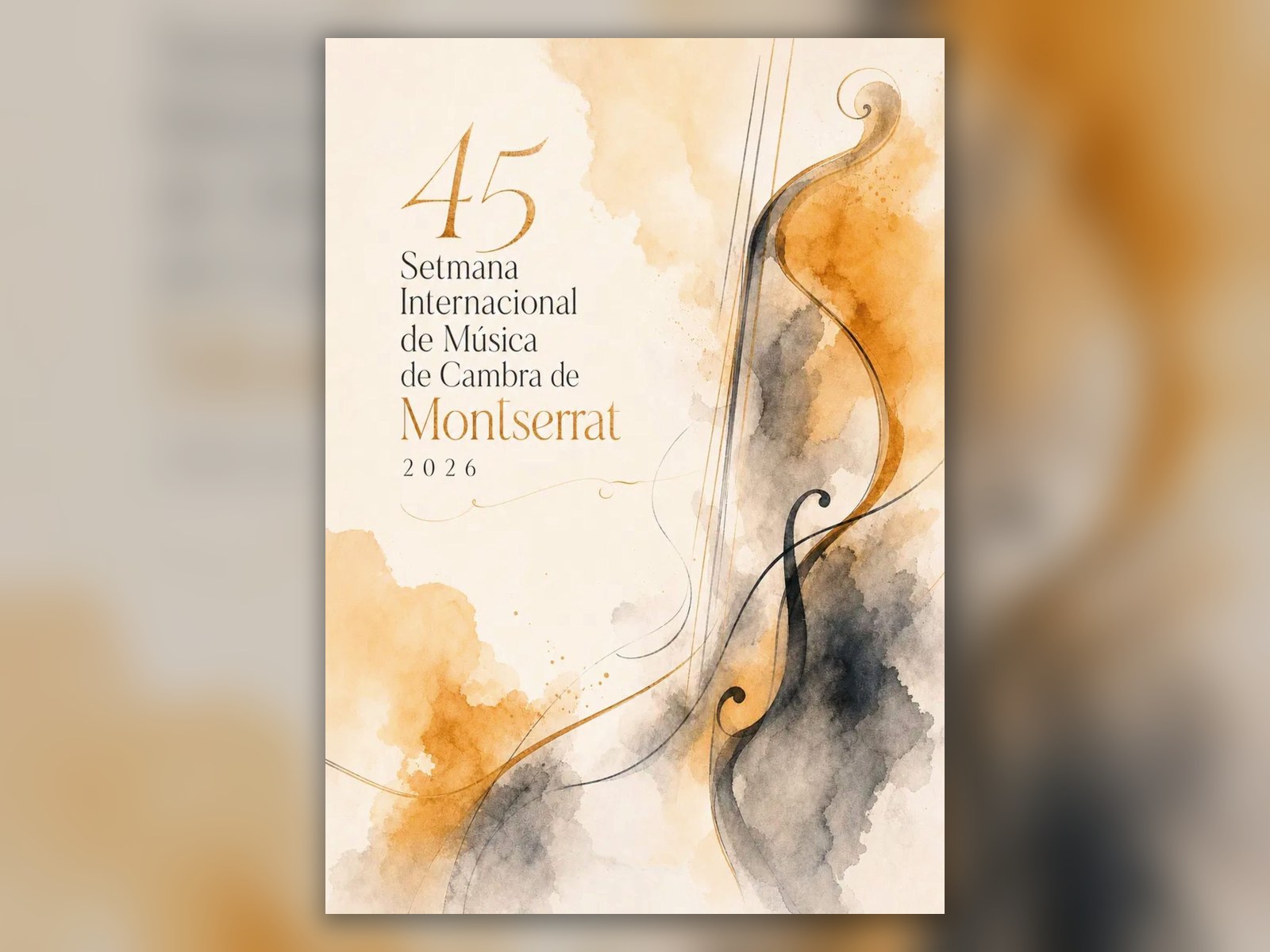 Portada del llibret de la 45a Setmana Internacional de Música de Cambra de Montserrat 2026